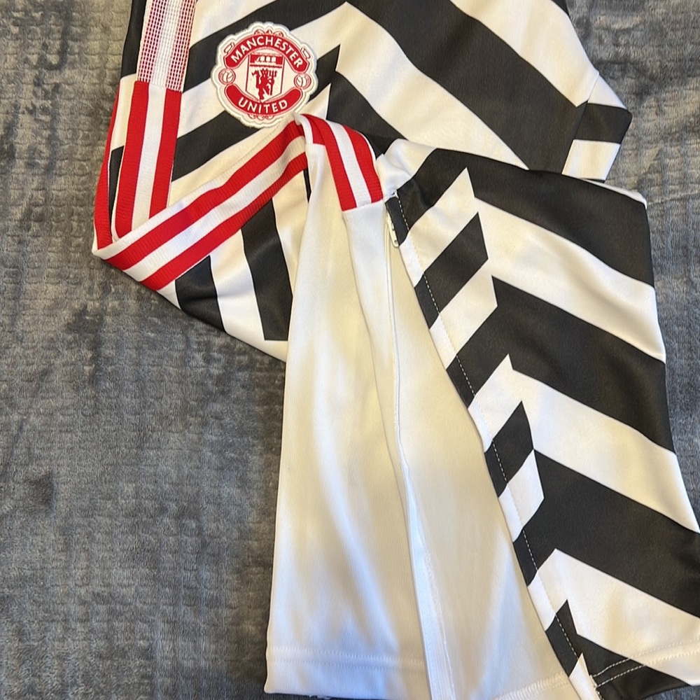 adidas Black, White & Red Manchester United Joggers